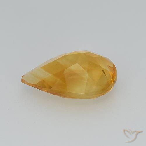 Citrino Dorado oscuro natural de 2.02 ct, En forma de pera, VS