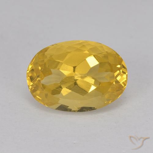3.20ct Natural Naranja dorado Citrino, Ovalada, VS