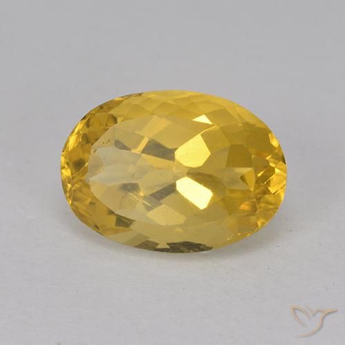 Citrino Naranja dorado natural de 3.20 ct, Ovalada, VS