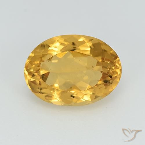 2.80ct Natural Naranja dorado intenso Citrino, Ovalada, VS