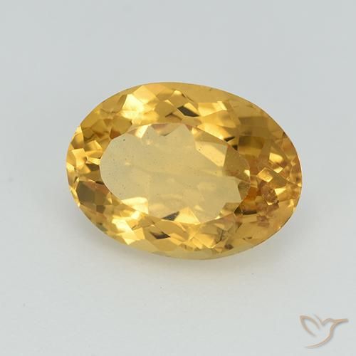 Citrino Naranja dorado intenso natural de 2.80 ct, Ovalada, VS