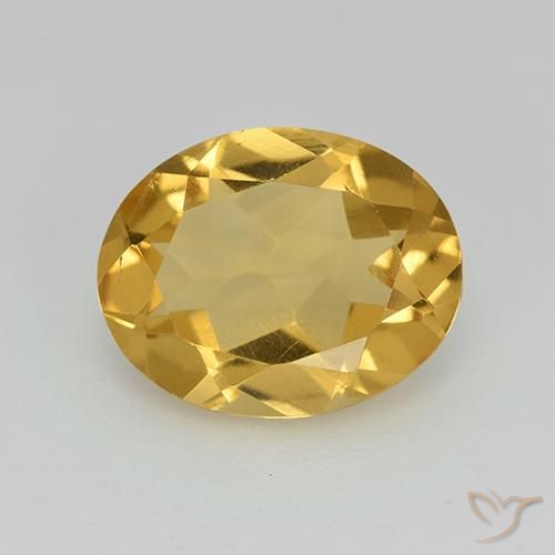 2.19ct Natural Naranja dorado Citrino, Ovalada, VVS