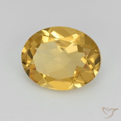 Citrino Naranja dorado natural de 2.19 ct, Ovalada, VVS