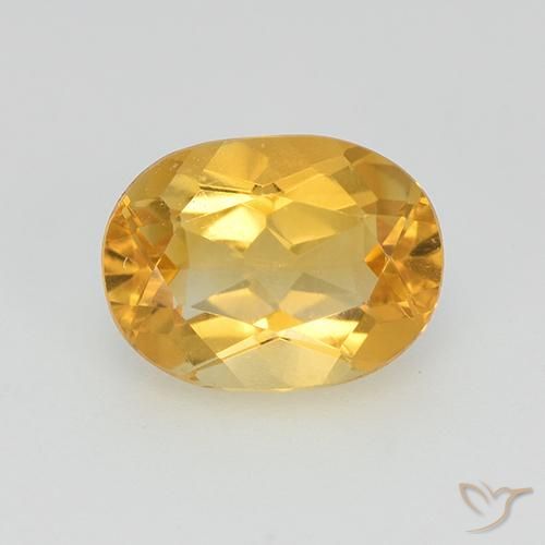 1.24ct Natural Naranja dorado Citrino, Ovalada, VVS-VS