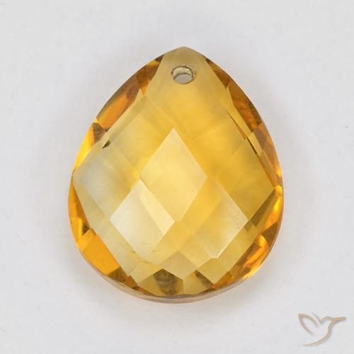 3.79ct Natural Dorado naranja intenso Citrino, En forma de pera, VVS-VS