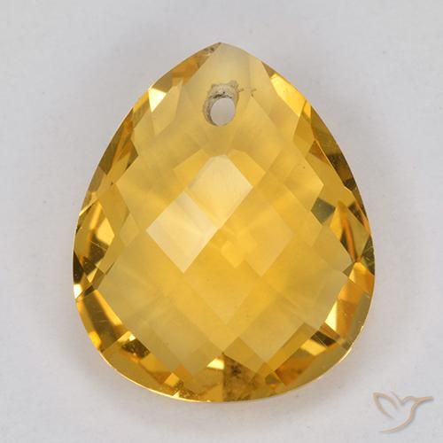 3.66ct Natural Dorado naranja intenso Citrino, En forma de pera, VVS-VS