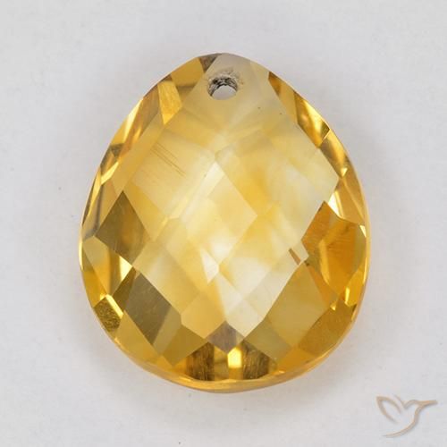 3.60ct Natural Dorado medio Citrino, En forma de pera, VVS-VS