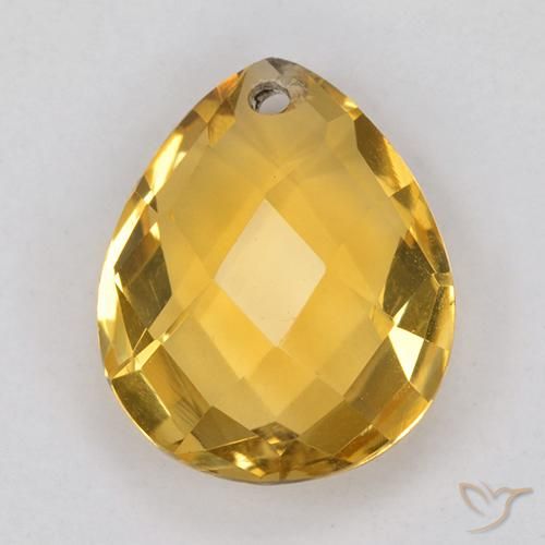 3.71ct Natural Naranja dorado Citrino, En forma de pera, VVS-VS