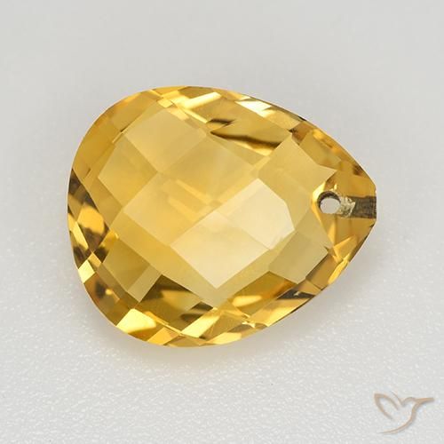 3.67ct Natural Oro Citrino, En forma de pera, VVS-VS
