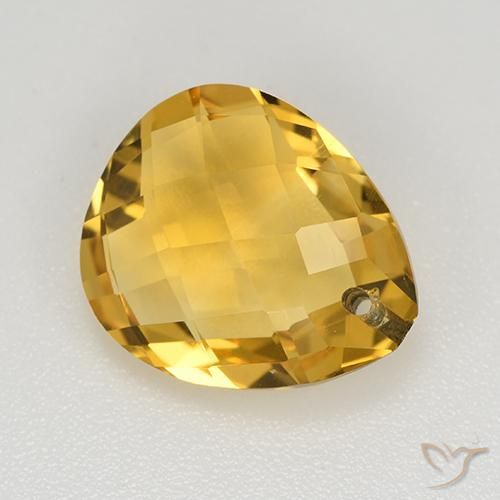 Citrino Oro natural de 3.67 ct, En forma de pera, VVS-VS