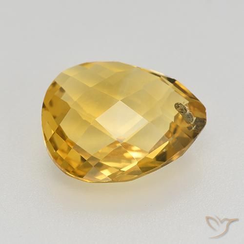 Citrino Oro natural de 3.67 ct, En forma de pera, VVS-VS