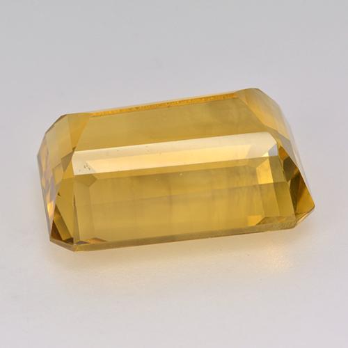 Citrino dorado natural de 15,40 ct, corte esmeralda, VVS-VS