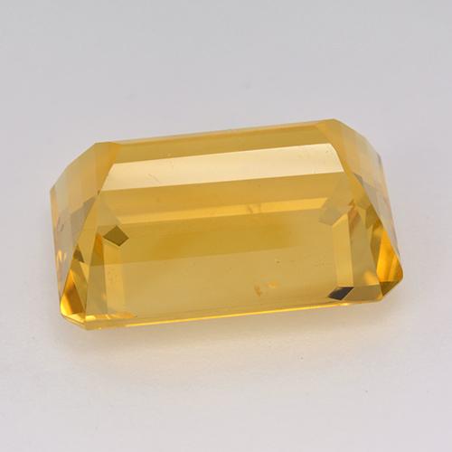 Citrino Dorado medio natural de 15.54 ct, corte esmeralda, VS