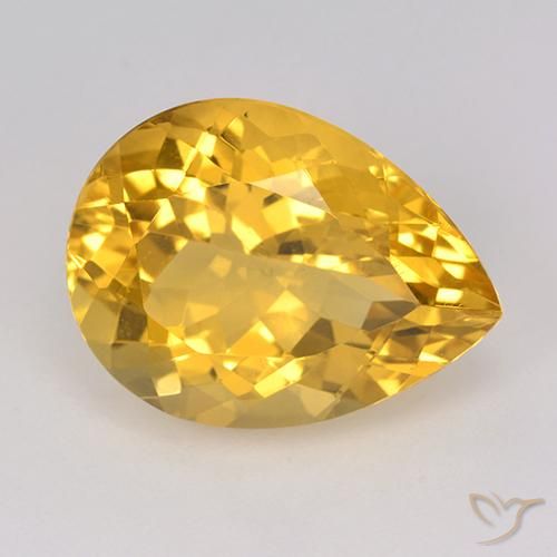 8.34ct Natural Dorado Citrino, En forma de pera, VVS-VS