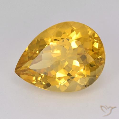 Citrino Dorado natural de 8.34 ct, En forma de pera, VVS-VS