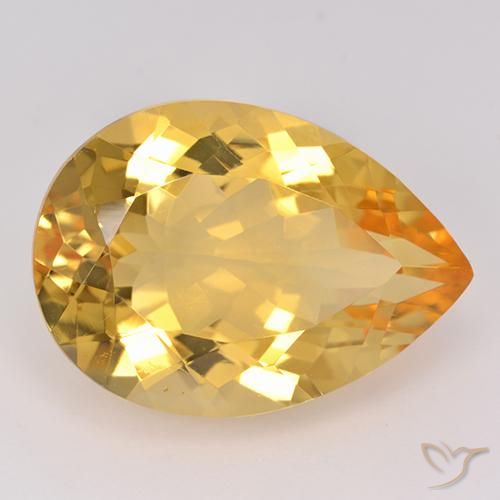 10.43ct Natural Dorado Citrino, En forma de pera, VVS-VS