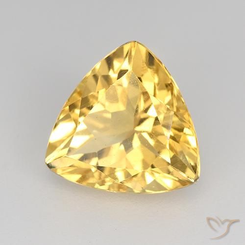 Citrino Dorado claro natural de 2.13 ct, Trillón, VVS-VS