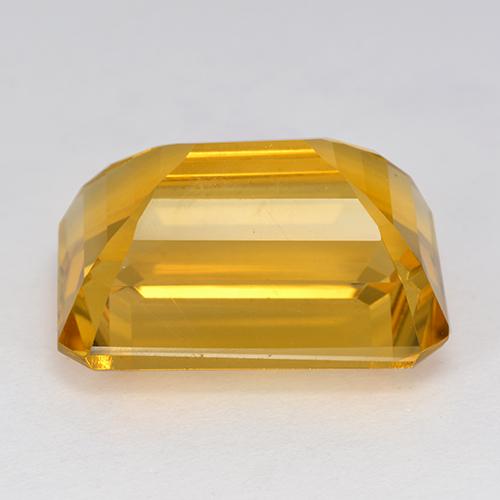 Citrino Dorado oscuro natural de 16.85 ct, corte esmeralda, VVS-VS