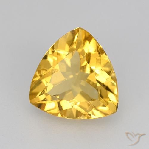 Citrino Dorado claro natural de 1.94 ct, Trillón, VVS-VS