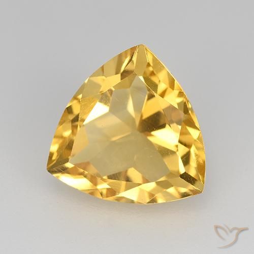 Citrino Dorado natural de 2.27 ct, Trillón, VVS-VS
