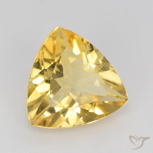 Citrino Dorado medio natural de 1.86 ct, Trillón, VVS-VS