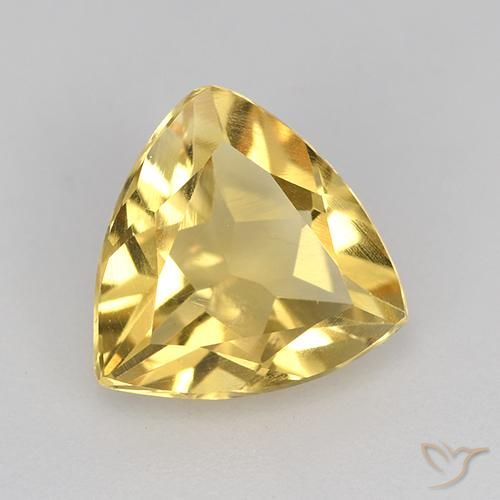 Citrino Dorado medio natural de 1.84 ct, Trillón, VVS-VS