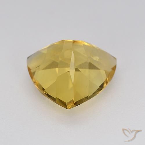 Citrino Dorado medio natural de 2.16 ct, Trillón, VVS-VS