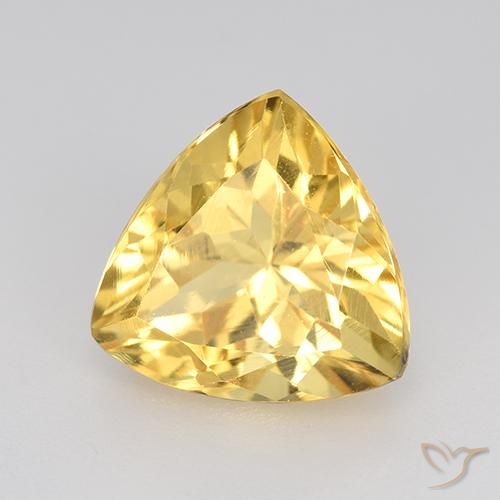 Citrino Dorado medio natural de 2.38 ct, Trillón, VVS-VS