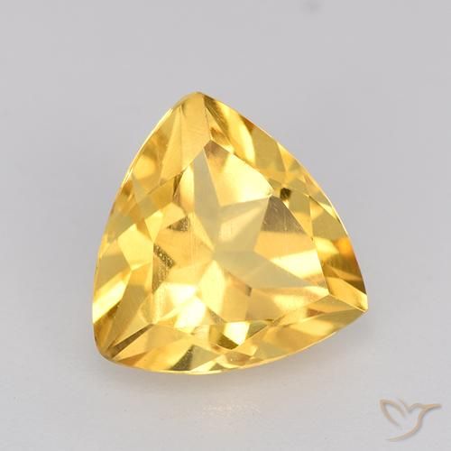 Citrino Dorado natural de 2.28 ct, Trillón, VVS