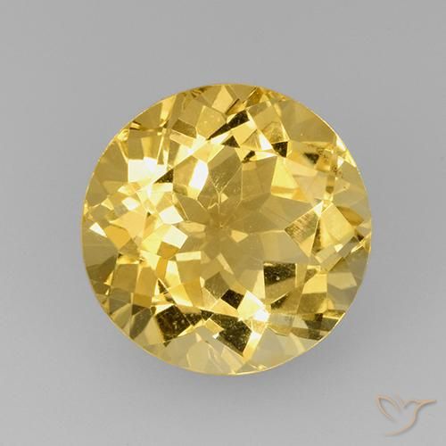 7.17ct Natural Dorado medio Citrino, Redondo, VVS-VS