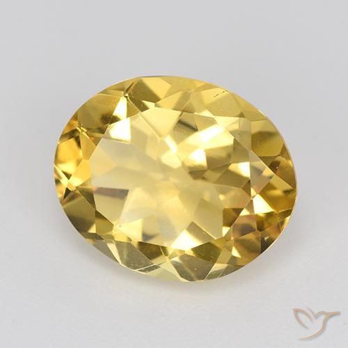 Citrino Dorado natural de 3.73 ct, Ovalada, VVS-VS