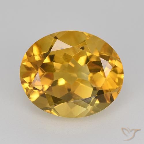 5.08ct Natural Dorado oscuro medio Citrino, Ovalada, VVS-VS