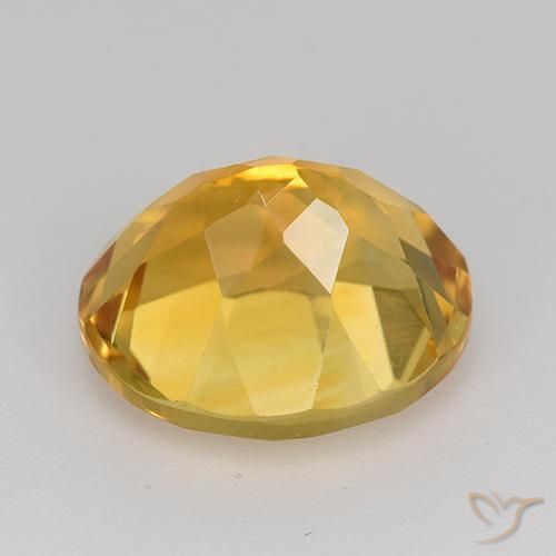 Citrino Dorado oscuro medio natural de 5.08 ct, Ovalada, VVS-VS