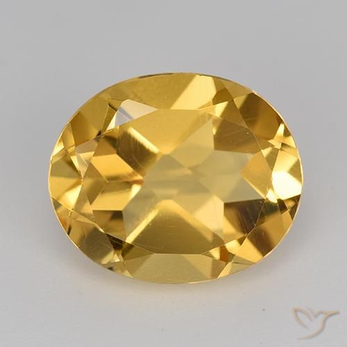 4.43ct Natural Dorado oscuro medio Citrino, Ovalada, VVS-VS