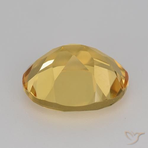 Citrino Dorado oscuro medio natural de 4.43 ct, Ovalada, VVS-VS