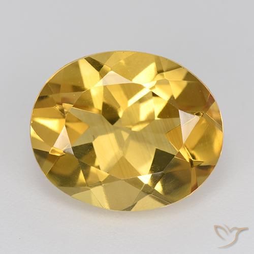 4.24ct Natural Dorado medio Citrino, Ovalada, VVS-VS