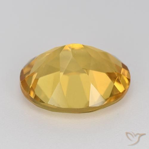 Citrino Dorado medio natural de 4.24 ct, Ovalada, VVS-VS