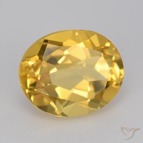 Citrino Naranja dorado natural de 4.66 ct, Ovalada, VVS-VS