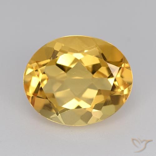 4.45ct Natural Dorado claro medio Citrino, Ovalada, VVS-VS