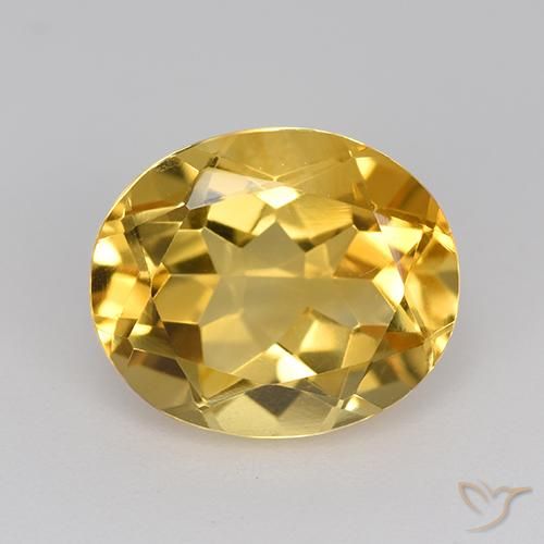 4.14ct Natural Dorado claro medio Citrino, Ovalada, VVS-VS
