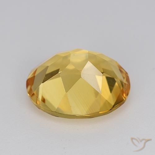 Citrino Dorado claro medio natural de 4.14 ct, Ovalada, VVS-VS