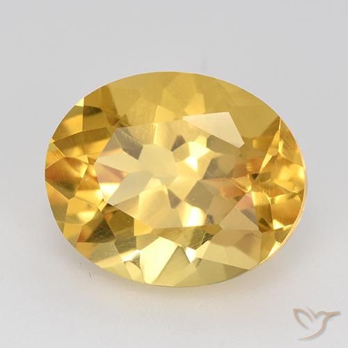 Citrino Dorado natural de 4.67 ct, Ovalada, VVS-VS