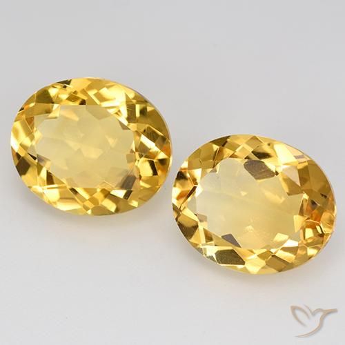 Gemas de Citrino Dorado natural de 8.58 ct, Ovalada, VVS-VS