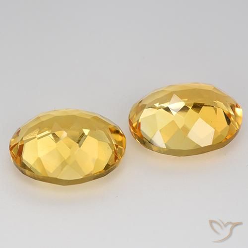 Gemas de Citrino Dorado natural de 8.58 ct, Ovalada, VVS-VS
