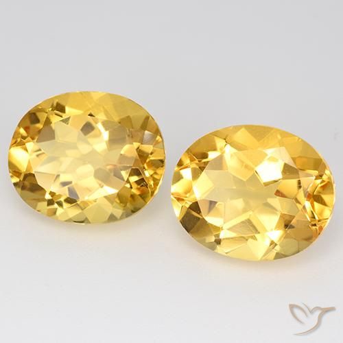 Gemas de Citrino Dorado natural de 9.31 ct, Ovalada, VVS-VS