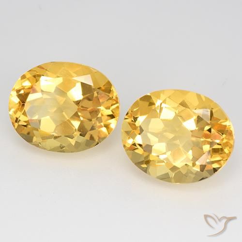 Gemas de Citrino Dorado natural de 10.12 ct, Ovalada, VVS-VS
