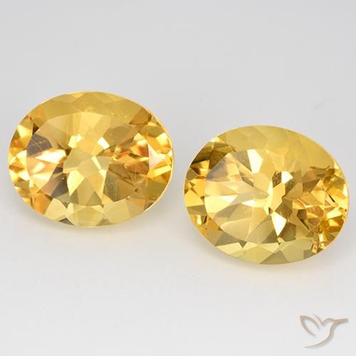 Gemas de Citrino Dorado claro natural de 9.70 ct, Ovalada, VVS-VS
