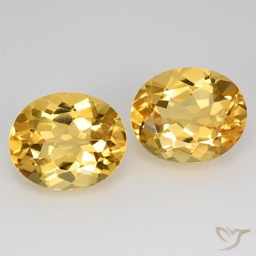 Gemas de citrino dorado natural de 9,44 ct, corte óvalo, VVS-VS