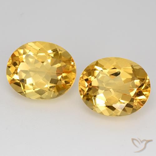 Gemas de citrino dorado natural de 9,44 ct, corte óvalo, VVS-VS