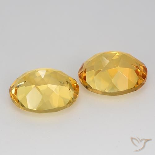 Gemas de citrino dorado natural de 9,44 ct, corte óvalo, VVS-VS